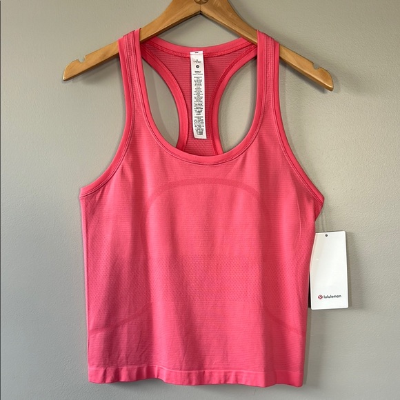 lululemon athletica Tops - NWT Lululemon Swiftly Tech Racerback Tank Top 2.0 *Race Length Size 8 Guava Pink